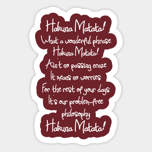 Hakuna Matata Song - Lion King 2019 Sticker by diystore